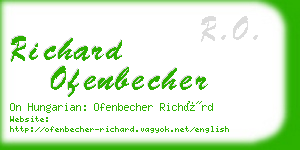 richard ofenbecher business card